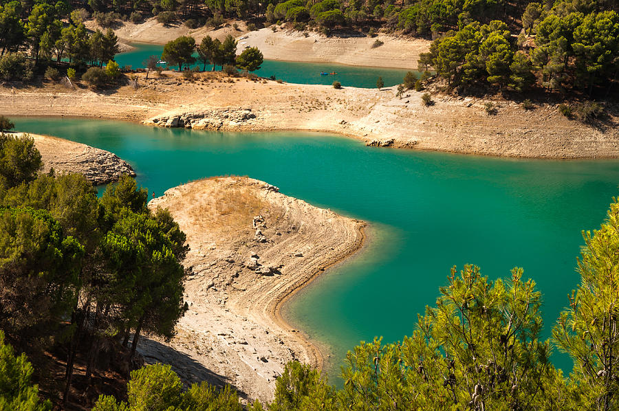 Nature Photograph - Emerald Lake I. El Chorro. Spain by Jenny Rainbow