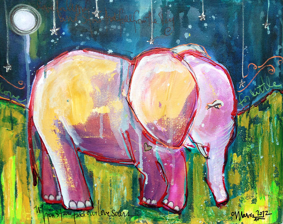 Emilys Elephant 1 Painting by Laurie Maves ART