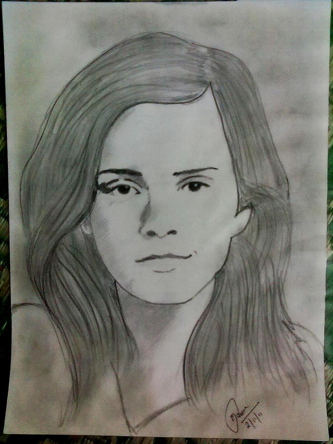 Emma Watson Drawing by Mrunal Dhurwe | Fine Art America