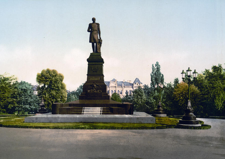 Emperor Nicholas I Monument in Kiev - Ukraine - ca 1900 Photograph by International  Images