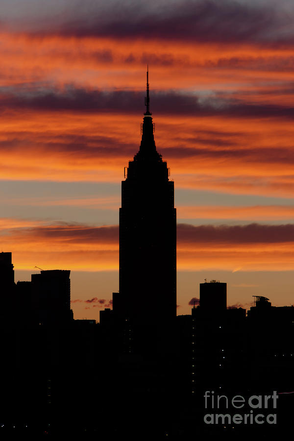 Empire State Building and Pre-Sunrise Sky Photograph by Clarence Holmes