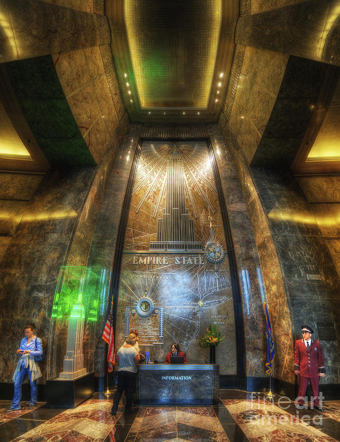 Empire State Lobby Vertorama Photograph by Yhun Suarez