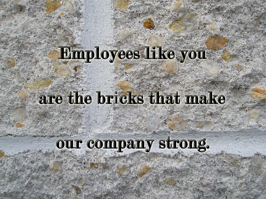 Employee Service Anniversary Thank You Card - Cement Wall Photograph by Carol Senske