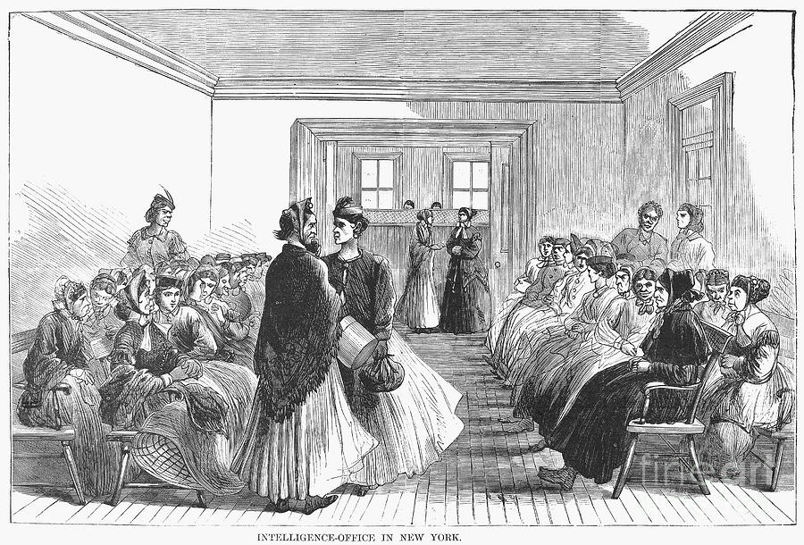 1867 Photograph - Employment Bureau, 1867 by Granger