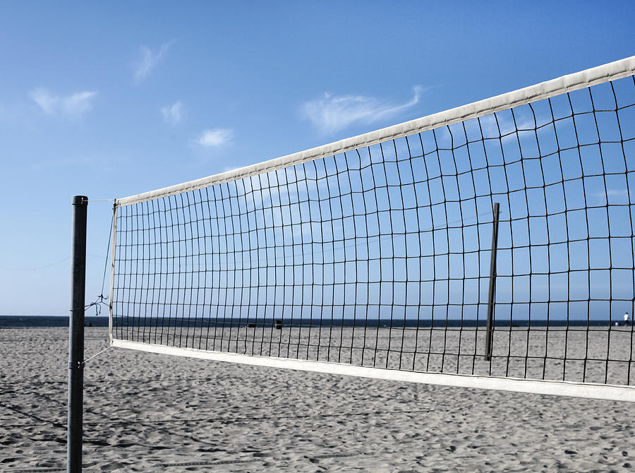 Empty Volleyball Field On The Beach Photograph by Frank Rothe