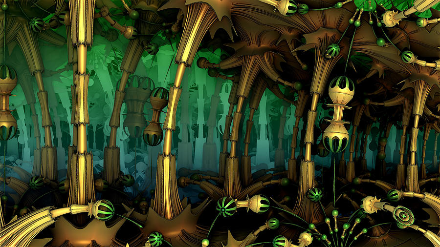 Enchanted Fantasy Forest Digital Art by Hal Tenny