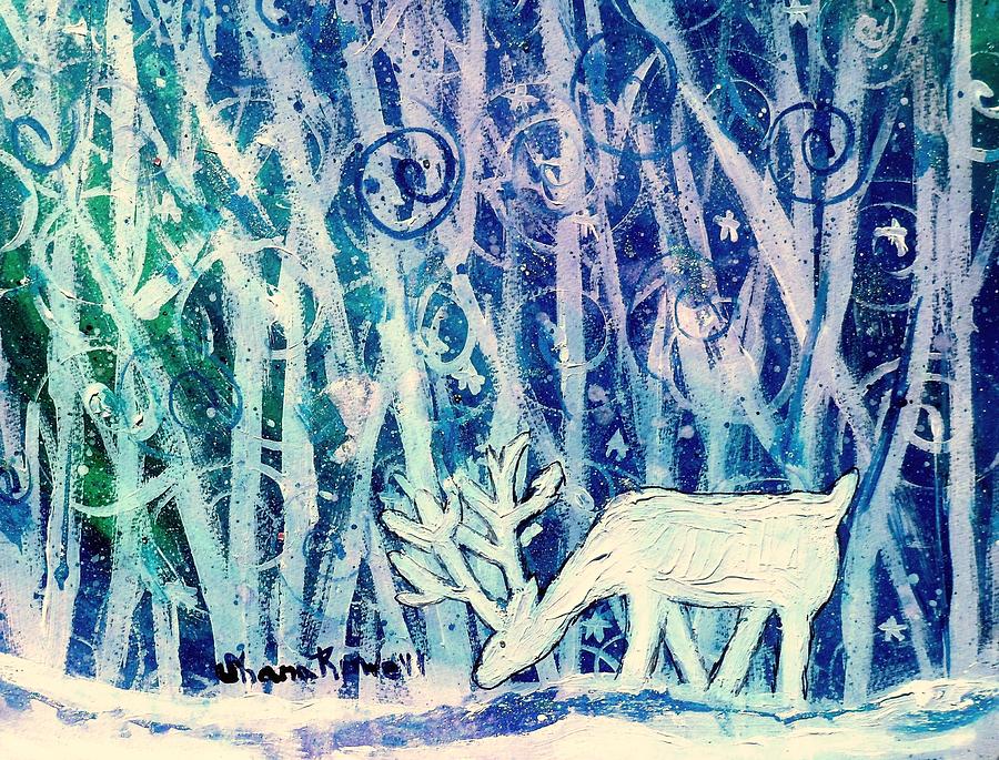 Enchanted Winter Forest Painting by Shana Rowe Jackson