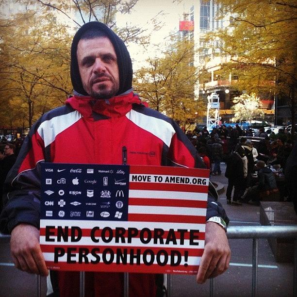 New York City Photograph - End Corporate Personhood. #nyc #ows by Naeema Campbell