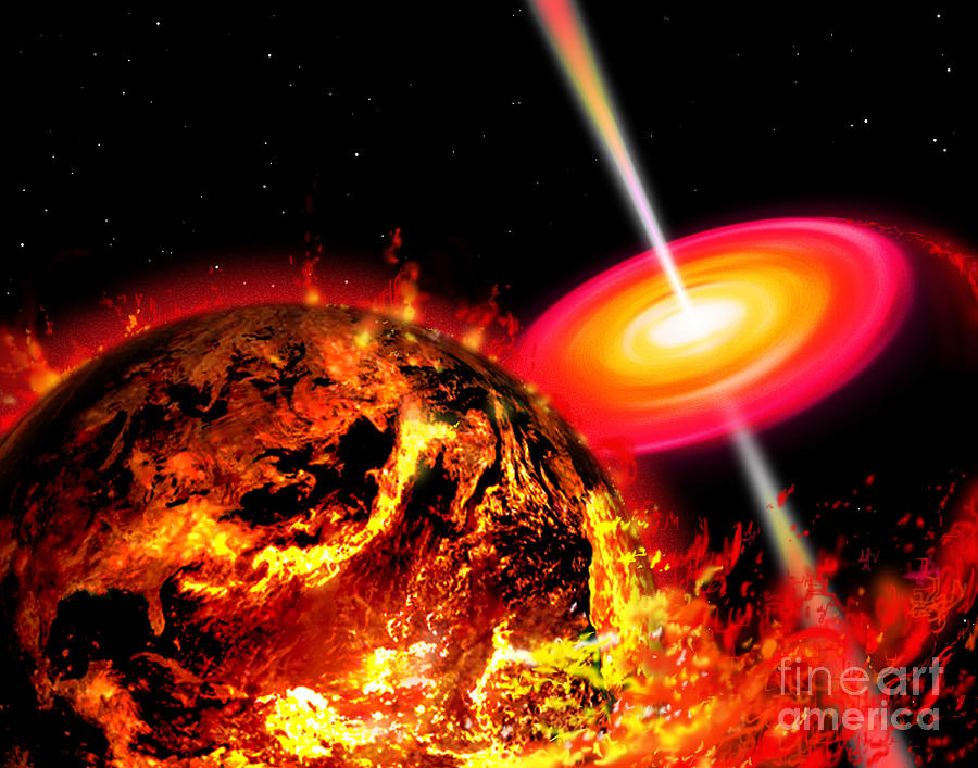 Armageddon Digital Art - End Of The World The Earth Destroyed by Ron Miller