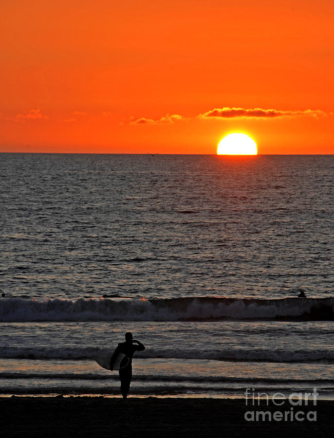 Sunset Photograph - Endless Summer Surfing by Howard Koby