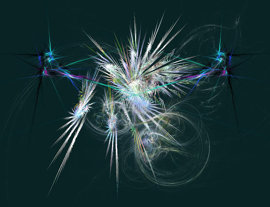 Energised Spikes - Abstract Art Digital Art by Rod Johnson