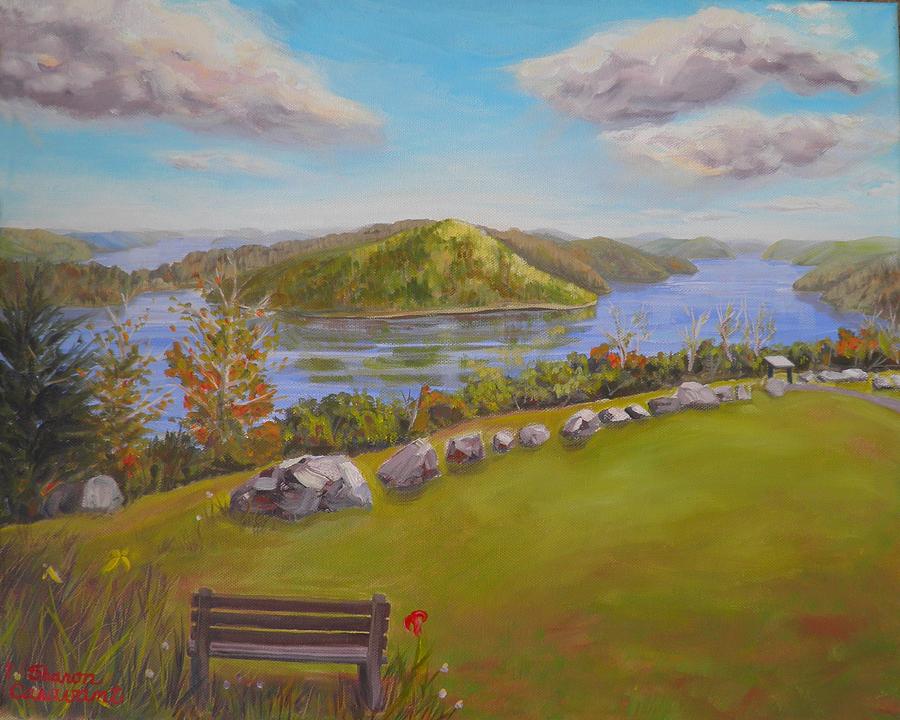 Enfield Lookout pre-fall Painting by Sharon Casavant
