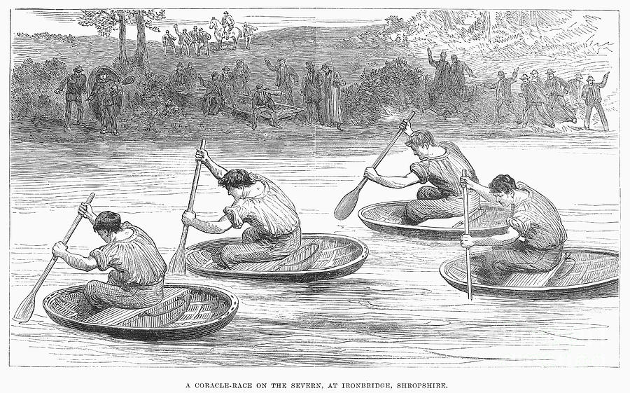 1881 Photograph - England: Coracle Race, 1881 by Granger