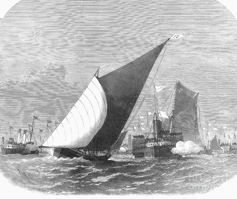 England: Sailing Race, 1870 Photograph by Granger