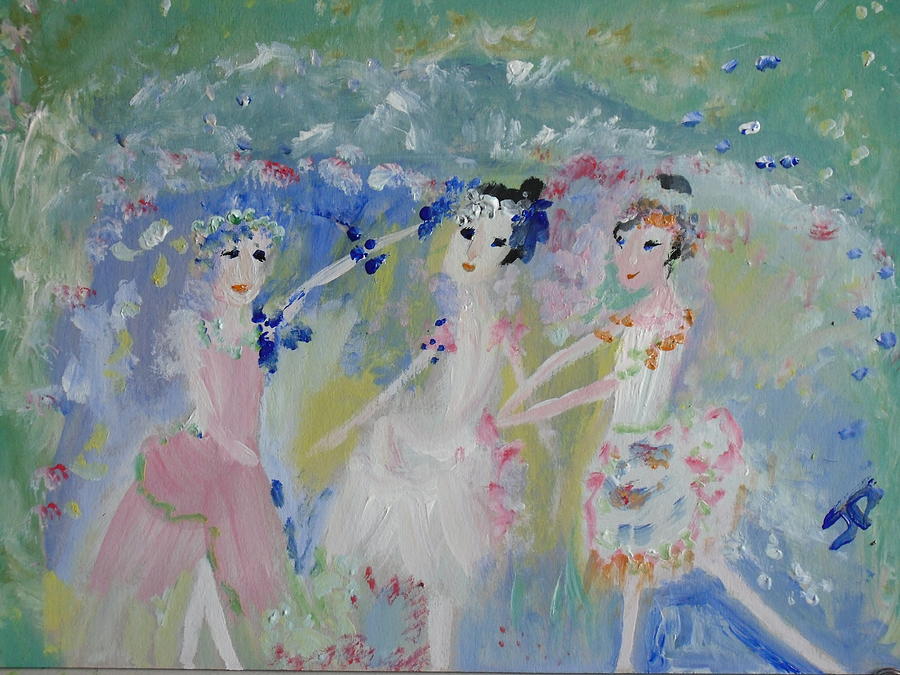 English country garden Ballet Painting by Judith Desrosiers