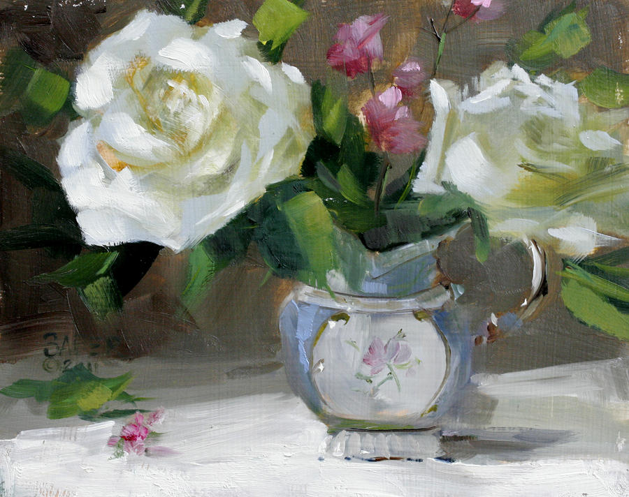 Flower Painting - English Tea Rose by Chris  Saper