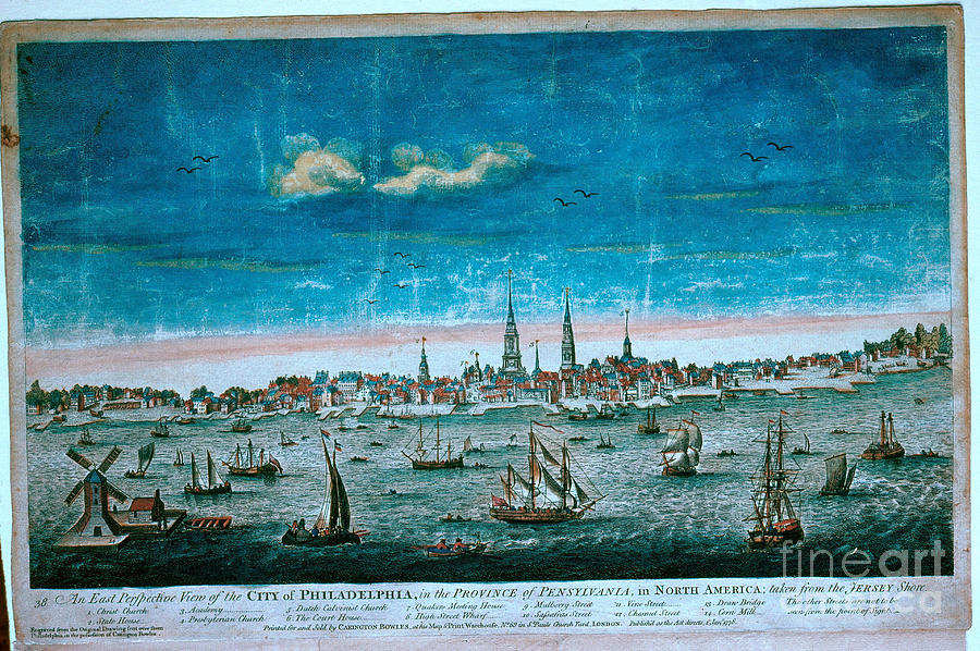 Engraving Of Philadelphia, 1778 Photograph by Photo Researchers