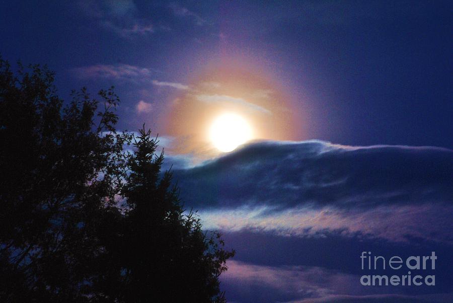 Enhanced moon rise Photograph by Frank Larkin