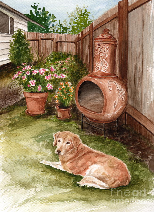 Enjoying the Day  Painting by Nancy Patterson