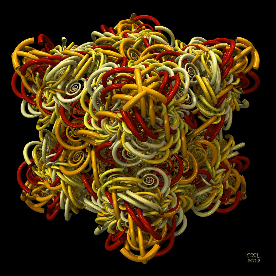 Entangled Spirals Digital Art by Manny Lorenzo