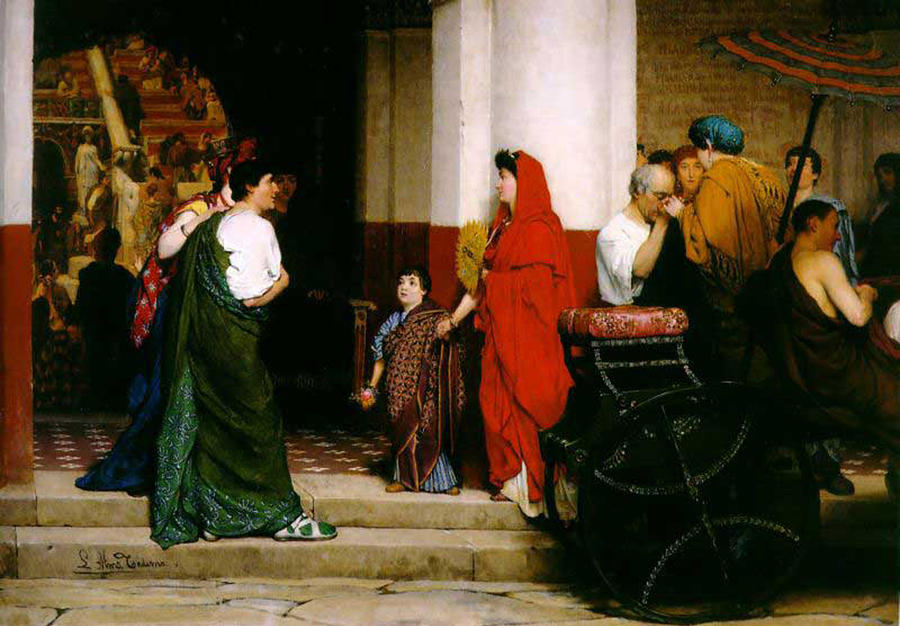 Entrance Painting - Entrance to a Roman Theatre by Lawrence Alma-Tadema