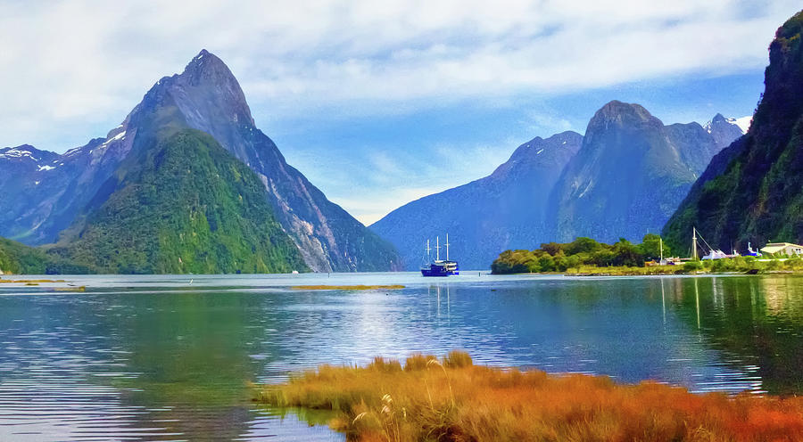 Entrance to Milford Sound Photograph by Harry Strharsky