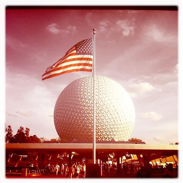 Vintage Photograph - Epcot On Gay Day. #hipstamatic by James Roberts