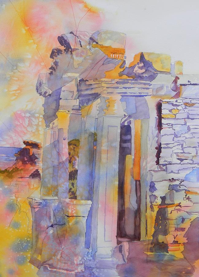 Ephesus Ruins 1 Painting by Warren Thompson
