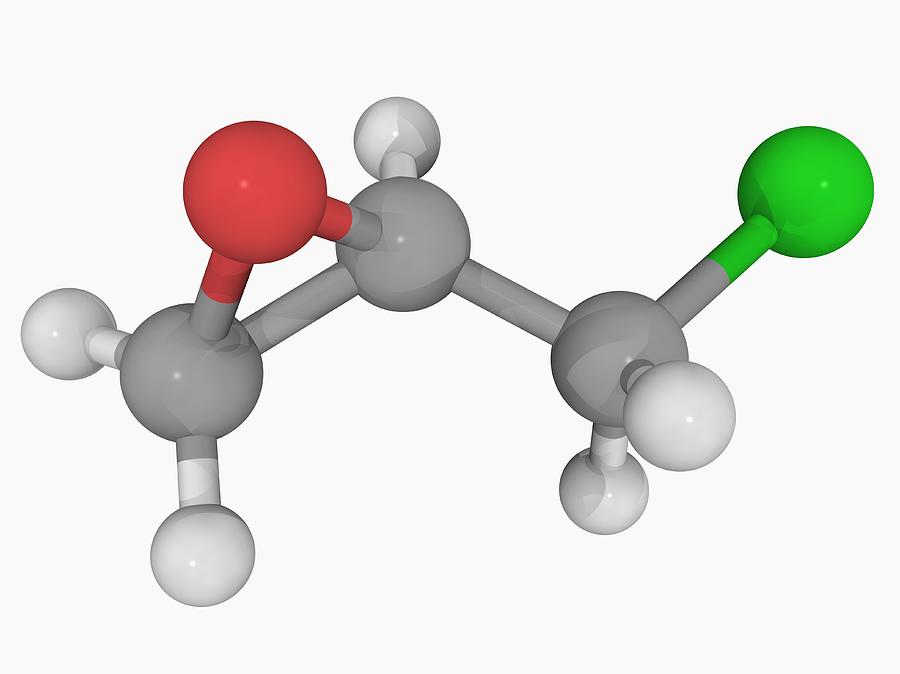 Epichlorhydrin Molecule Digital Art by Laguna Design