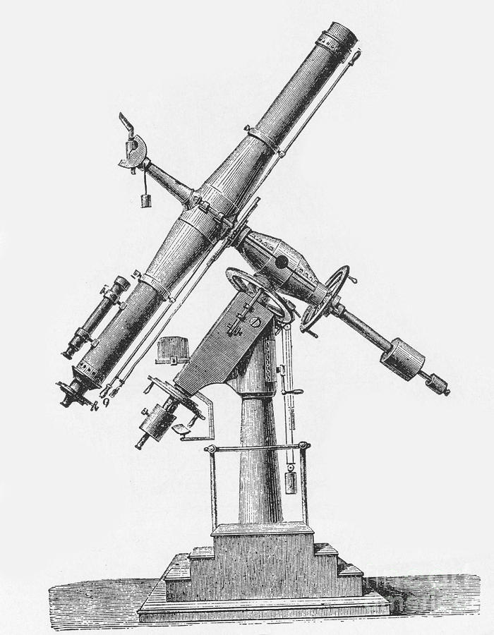 Telescope Photograph - Equatorial Telescope by Science Source