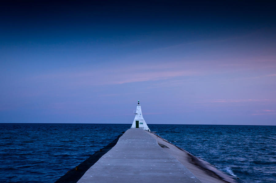Sunset Photograph - Erieu Lighthouse by Cale Best