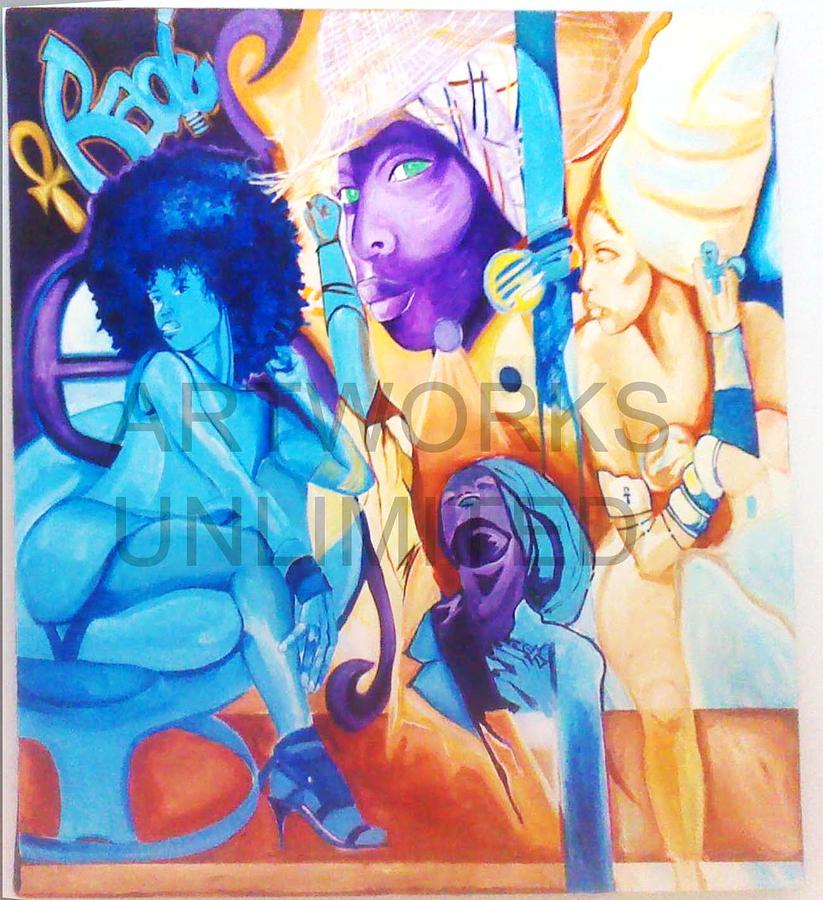 Erykah Painting by Femme Blaicasso