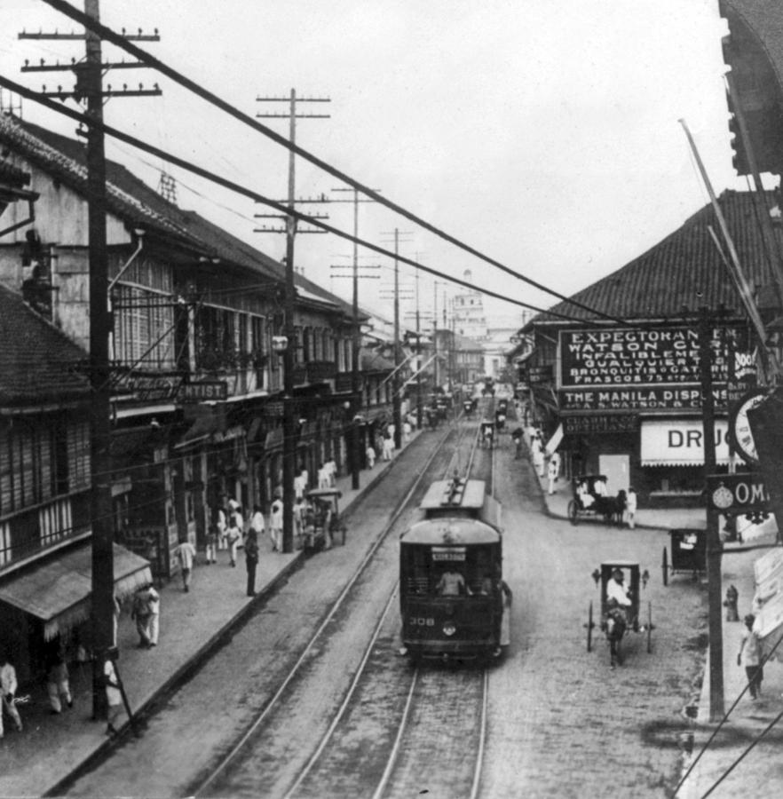 Escalta Street - Manilla Philippines - c 1906 Photograph by International  Images