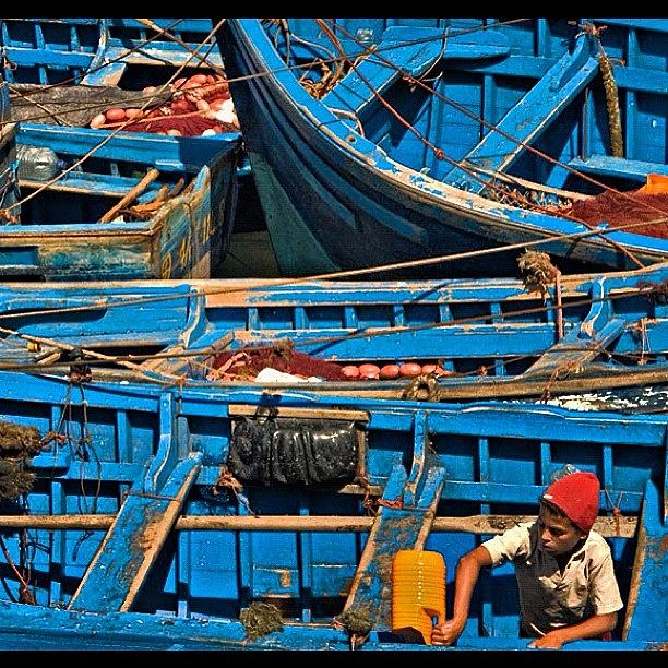 Boat Photograph - Essaouira  Harbor by Felice Willat