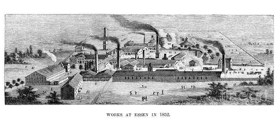 1852 Photograph - Essen: Krupp Works, 1852 by Granger