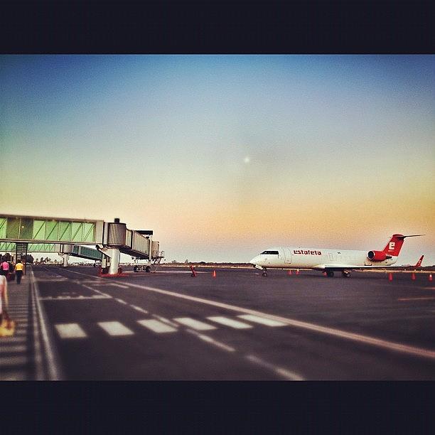 Airport Photograph - Estafeta #airport #plane #hdr #sunrise by Maura Aranda