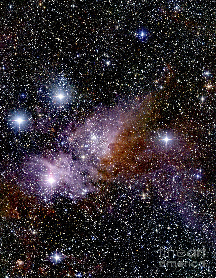 Eta Carinae Nebula, Infrared Image Photograph by 2MASS project / NASA