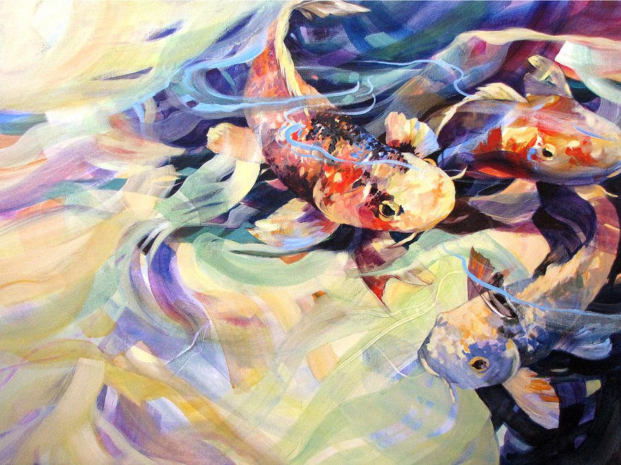 Ethereal Koi 2 Painting by Rae Andrews