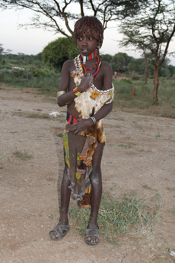 Ethiopia-South Tribesman Boy No.3 B Painting by Robert SORENSEN
