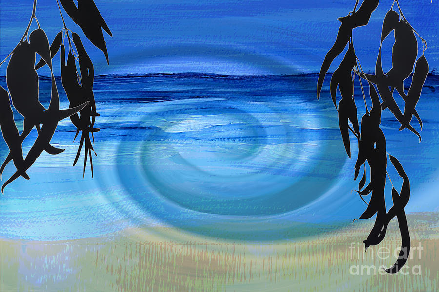 Eucalyptus Ocean View Digital Art by Shelley Myers
