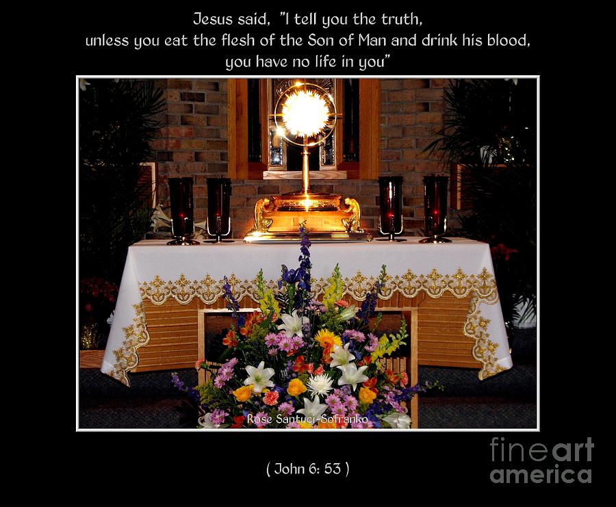 Eucharist Unless you eat the flesh Photograph by Rose Santuci-Sofranko