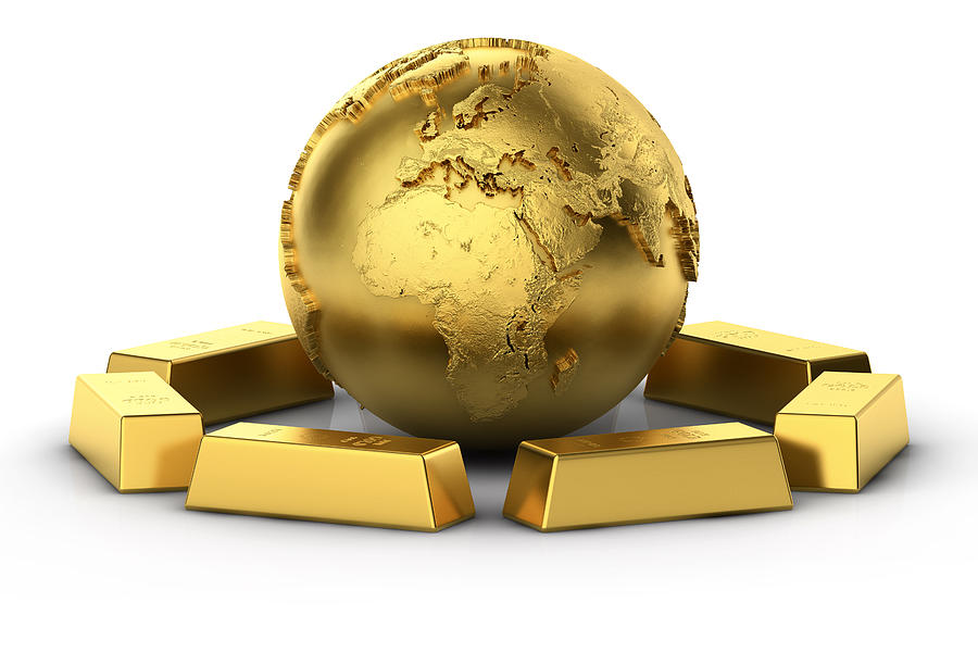 Europe And Africa With Gold Bars Digital Art by Bjorn Holland Europe And Africa With Gold Bars Digital Art by Bjorn Holland