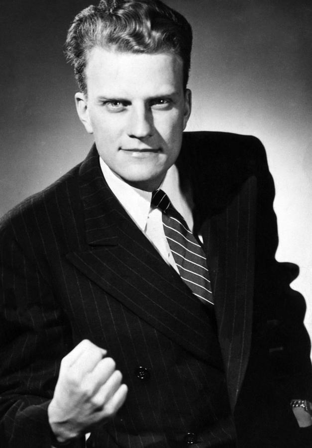 Evangelist, Billy Graham. Ca. 1947 Photograph by Everett | Fine Art America