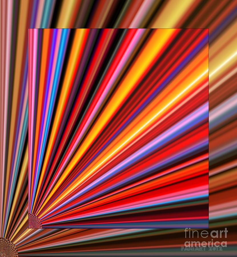 Even Lines Get Colorful Digital Art by Fania Simon