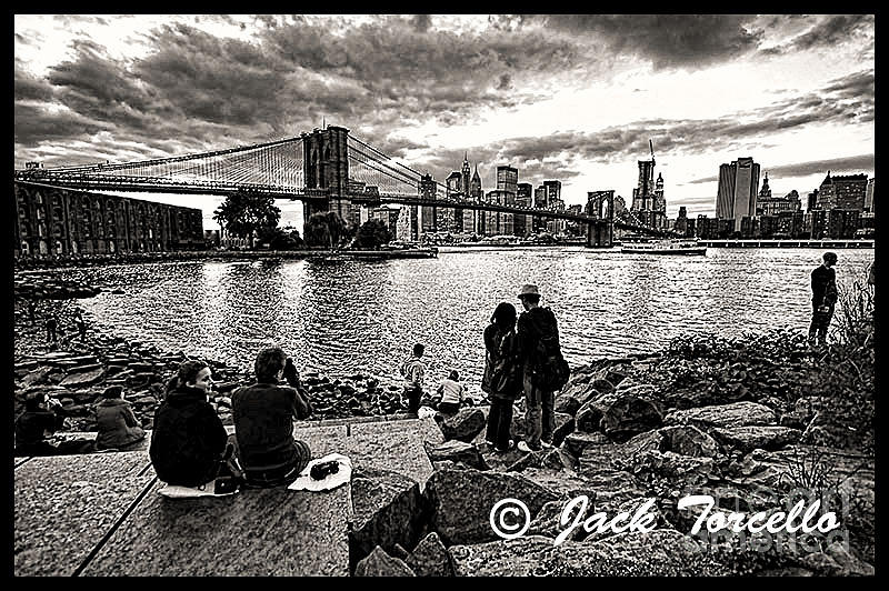 Evening at Brooklyn Bridge Photograph by Jack Torcello