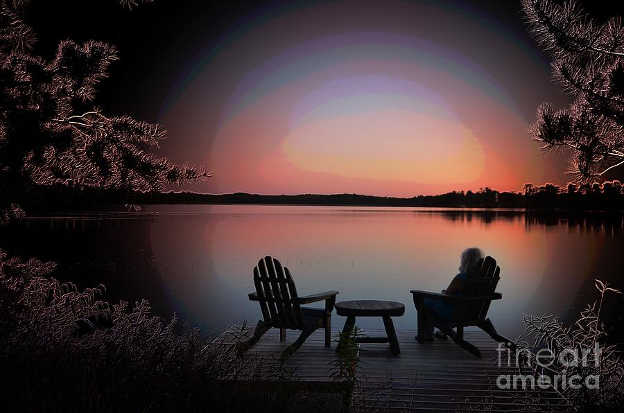 Loon Photograph - Evening At Loon Lake by The Stone Age
