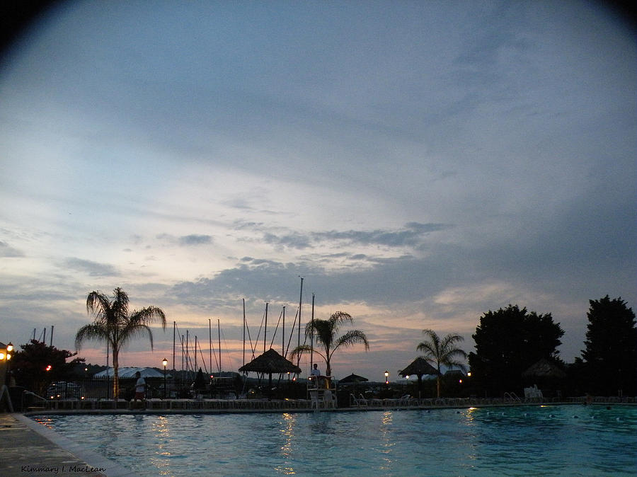 Evening at the Pool Photograph by Kimmary MacLean