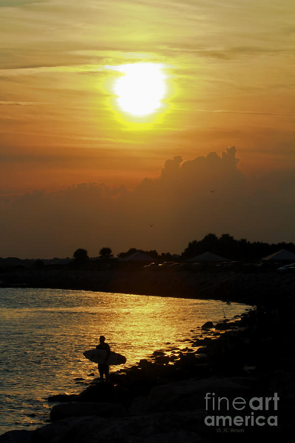 Evening Beach Sun Photograph by Deborah Benoit