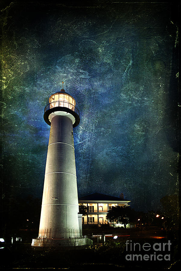 Evening Biloxi Lighthouse and Visitors Center  Photograph by Joan McCool