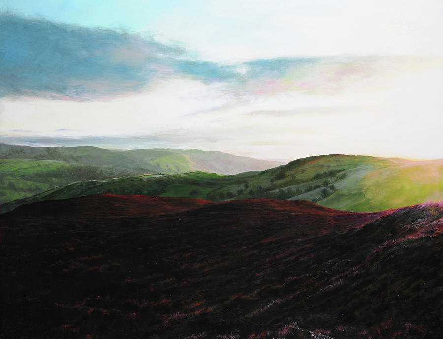 Evening Landscape towards Llangollen Painting by Harry Robertson